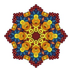 Vector Beautiful Deco Colored Mandala N25
