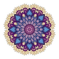 Vector Beautiful Deco Colored Mandala N26