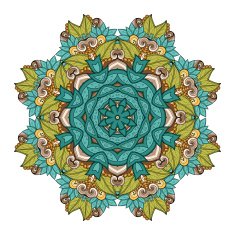 Vector Beautiful Deco Colored Mandala N27