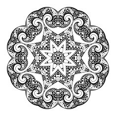 Vector Beautiful Deco Black Mandala N61