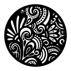 Vector Beautiful Deco Black Mandala N78