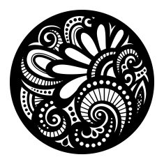 Vector Beautiful Deco Black Mandala N79
