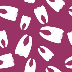 White teeth seamless pattern Vector background for dentist