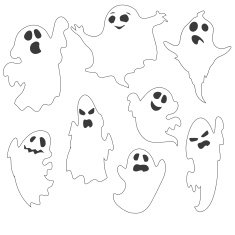 Set of Halloween Ghost