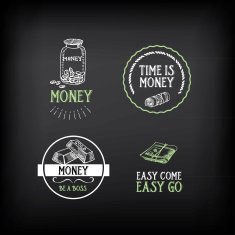 Money badge and logo design Quote text N2