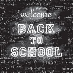 Hand drawn school backboard Back to concept handwriting