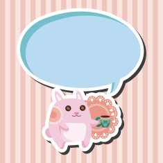 animal rabbit having afternoon tea theme elements N3