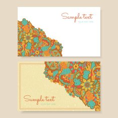 Abstract floral cards