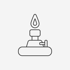 Alcohol lamp line icon N6