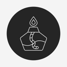 Alcohol lamp line icon N7