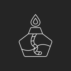 Alcohol lamp line icon N8