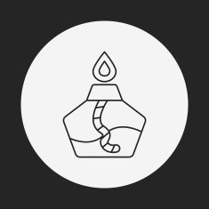 Alcohol lamp line icon N9