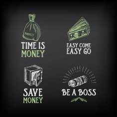 Money badge and logo design Quote text N4