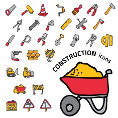 Construction Icons set Illustration EPS10