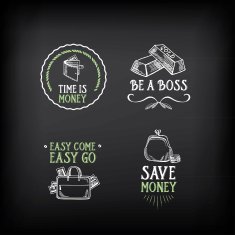 Money badge and logo design Quote text N5