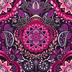 Ethnic floral seamless pattern N3