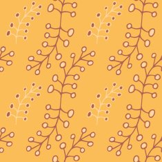 Seamless pattern with leaves