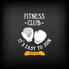 Gym and fitness club logo design sport badge N4