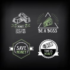 Money badge and logo design Quote text N7