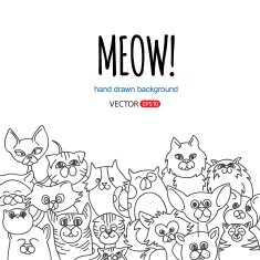 doodle cat background