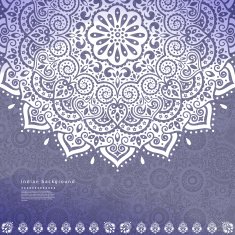 Beautiful Indian floral mandala ornament N21