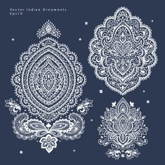 Beautiful Indian floral mandala ornament N22