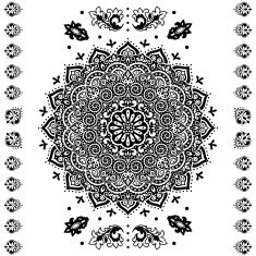 Beautiful Indian floral mandala ornament N23