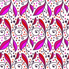 Ornamental doodle floral background Seamless pattern