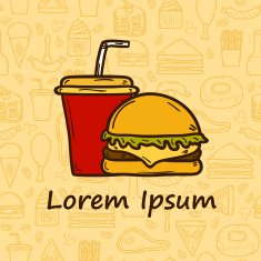 Vector ethnic cuisine travel concept on fast food theme with