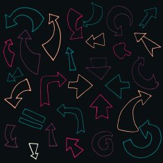 hand drawn vector arrows