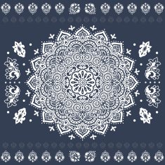 Beautiful Indian floral mandala ornament N25