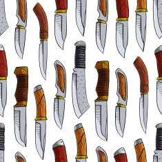Seamless hunting knives