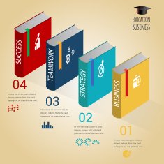 Education business infographic concept