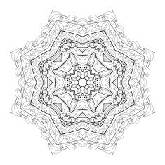 Vector Beautiful Deco Black Mandala N80