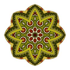 Vector Beautiful Deco Colored Mandala N30