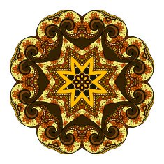 Vector Beautiful Deco Colored Mandala N33