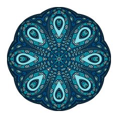 Vector Beautiful Deco Colored Mandala N34