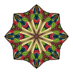 Vector Beautiful Deco Colored Mandala N35