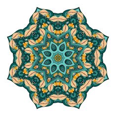 Vector Beautiful Deco Colored Mandala N36