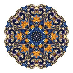 Vector Beautiful Deco Colored Mandala N37