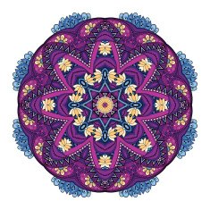 Vector Beautiful Deco Colored Mandala N39