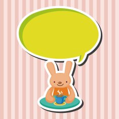 animal having afternoon tea theme elements N13
