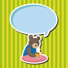 animal having afternoon tea theme elements N17