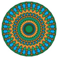 Hand drawn ornamental lace round mandala for use in design