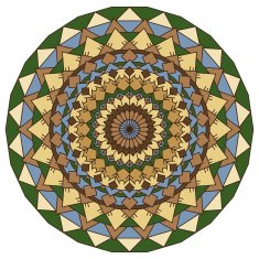 Hand drawn ornamental lace round mandala for use in design N2