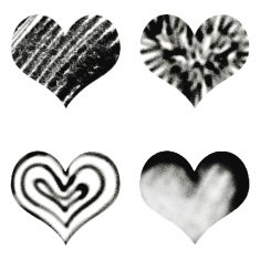 Hand-drawn sketch hearts for Valentines Day design