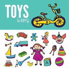 Collection of doodles toys