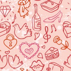 Hearts love seamless vector