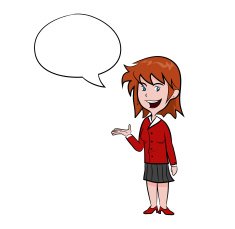 Secretary With Text