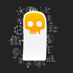 Drawing business formulas skull N6